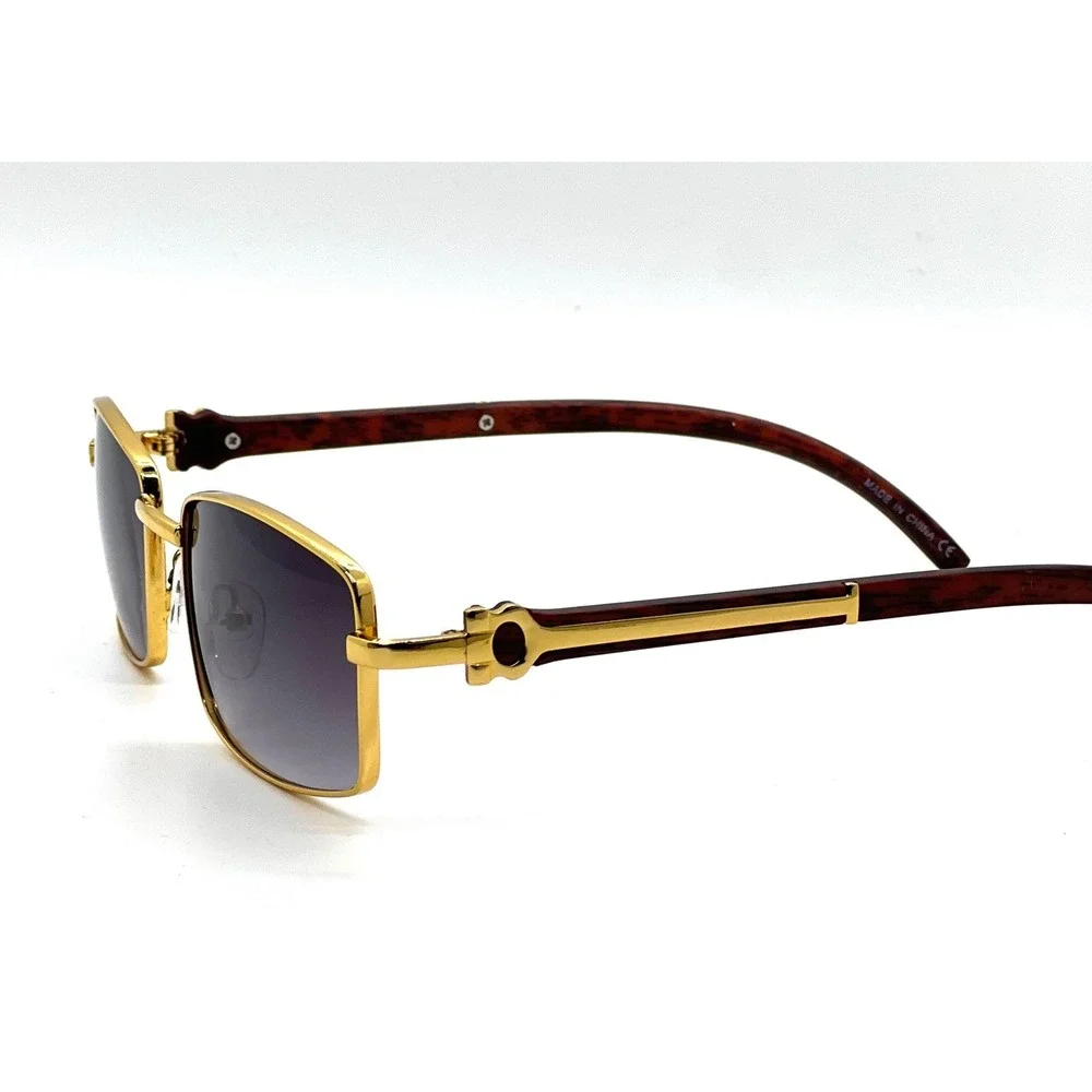Mens Retro Sunglasses Square Black Gradient Lens Shades Hip Hop‎ Casual Unique